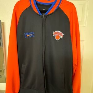 NBA Black and Orange New York Knicks Varsity Jacket